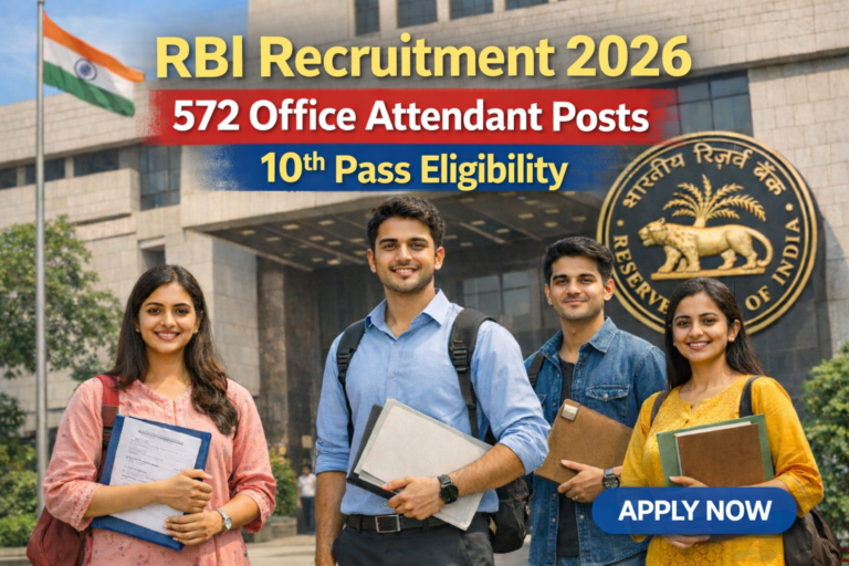 Reserve Bank of India ( RBI ) Recruitment : ಆರ್‌ಬಿಐಯಿಂದ ಭರ್ಜರಿ ಉದ್ಯೋಗ ಅವಕಾಶ! 10ನೇ ತರಗತಿ ಪಾಸಾದವರಿಗೆ 572 Office Attendant ಹುದ್ದೆಗಳು – ಈಗಲೇ ಅರ್ಜಿ ಹಾಕಿ